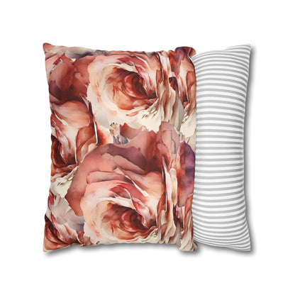 Rose Buquet Floral Square Pillowcase, Gift for Her, Home Decor, Throw Pillow Cover, Bedroom Decor, Bohemian Pillow Sham.