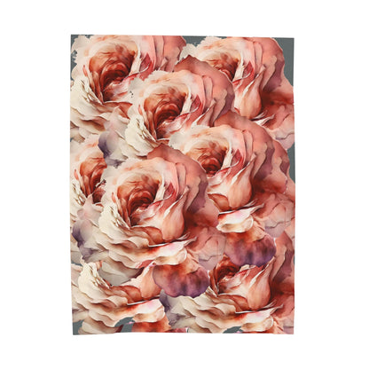 Roses Buquet Floral Plush Blanket - Gift for Her/Him, Home Decor Throw, Cozy Floral Bedding, Soft Warm Blankets, Unique Present Idea.