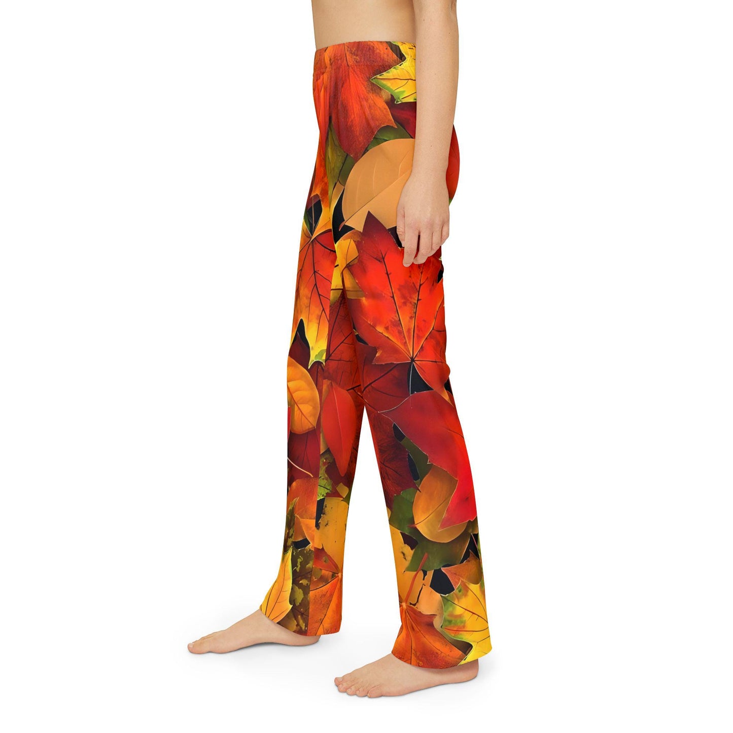 Autumn Leaves Kids Pajama Pants - Soft & Comfortable Sleepwear | Cute Autumn Leaves Pattern | Ideal for Girls | Perfect for Everyday Wear