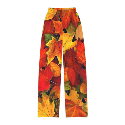 Autumn Leaves Kids Pajama Pants - Soft & Comfortable Sleepwear | Cute Autumn Leaves Pattern | Ideal for Girls | Perfect for Everyday Wear