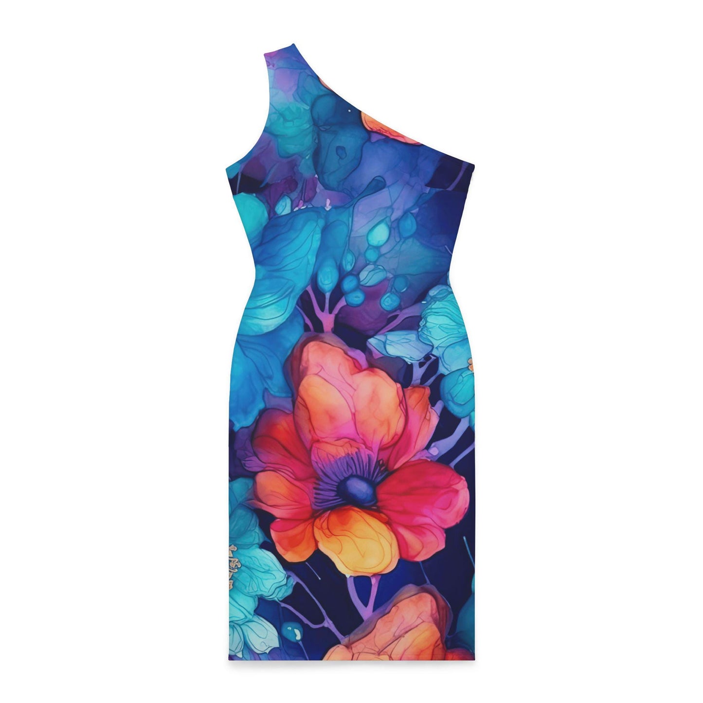 Floral Shoulder Dress - Elegant and Chic | Perfect for Summer Events | Comfortable and Flattering Fit | Trendy Floral Pattern.