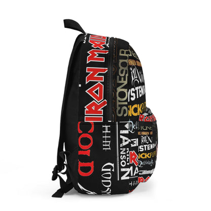 Heavy Metal Collage Backpack - Gift for Her, Gift for Him, Alternative School Bag, Rock Music Lover, Edgy Travel Backpack