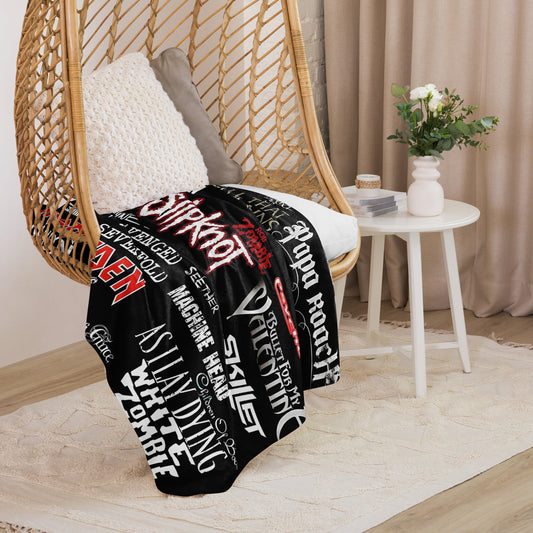 Heavy Metal Plush Blanket - Gift for Her/Him, Home Decor Throw, Cozy Rock Bedding, Soft Warm Blankets, Unique Present Idea.